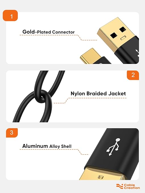 CableCreation USB C to USB A Cable 3FT, Type C to USB 3.1 USB 3.2 Gen2 10Gbps - Image 4