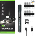 Compact Electric Screwdriver Set, JAKEMY Adjustable 3 Torque Cordless by JAKEMY