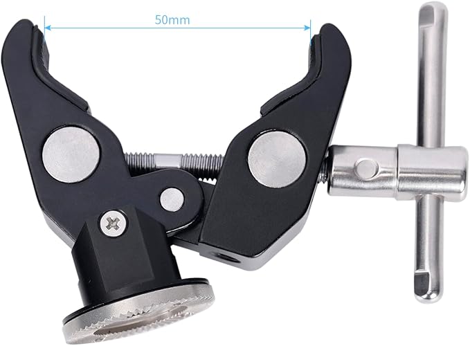NICEYRIG Super Clamp to Rosette Mount Adapter, Maximum 50mm Adjustable Jaw - Image 4