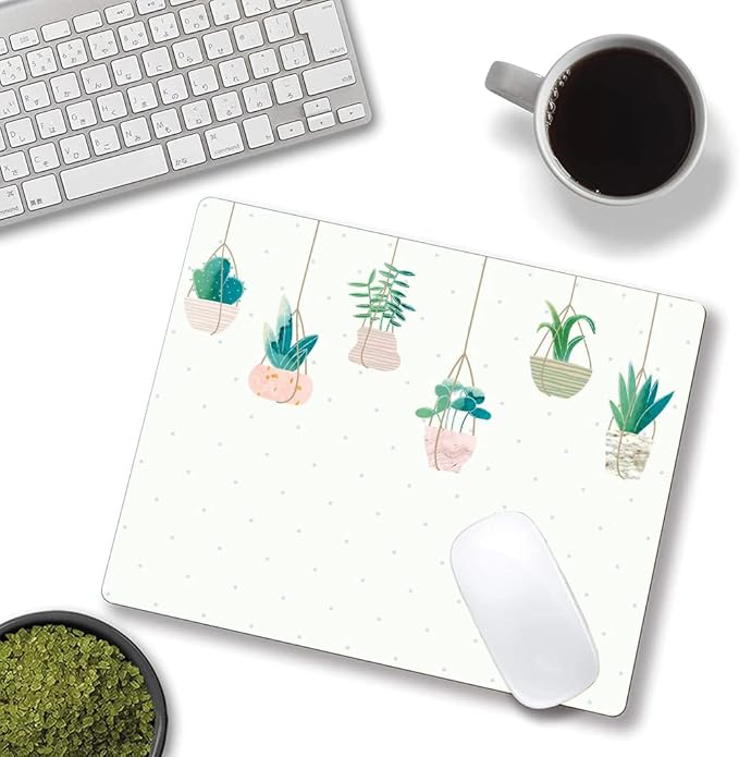 Mouse Pad, Plants Mouse Pad, Square Mouse Mat Waterproof Mousepad Non-Slip - Image 2