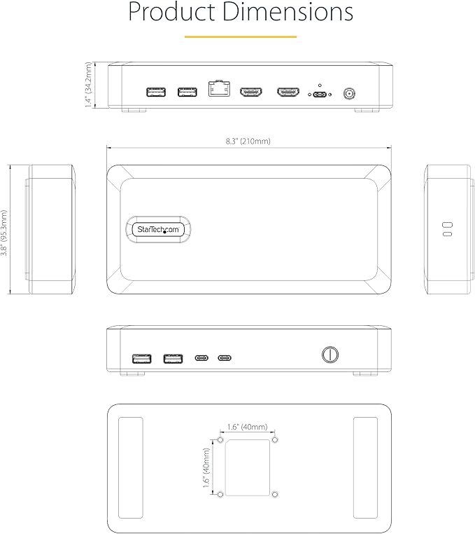 StarTech.com USB-C Docking Station, 40Gbps Data Transfer, 2.5Gb Ethernet - Image 10