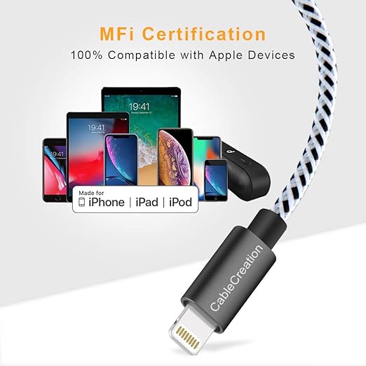 CableCreation 3-Pack Short iPhone Charging Cable 6 Inch/0.5ft, Lightning to USB - Image 8