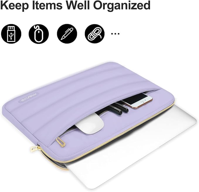 MOSISO 13.3 inch Laptop Case, 13-13.3 inch Puffy Laptop Sleeve Compatible - Image 4