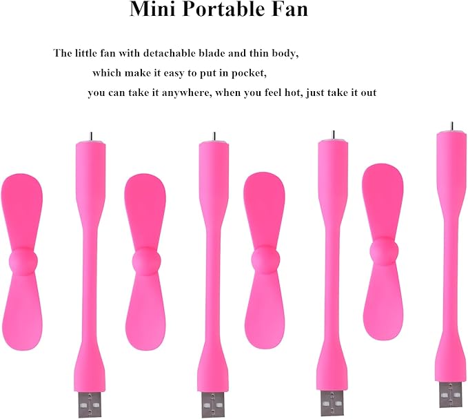 Mini USB Fan, Portable Pocket Fan USB-A Powered Little Cooler, Quiet Operation - Image 6