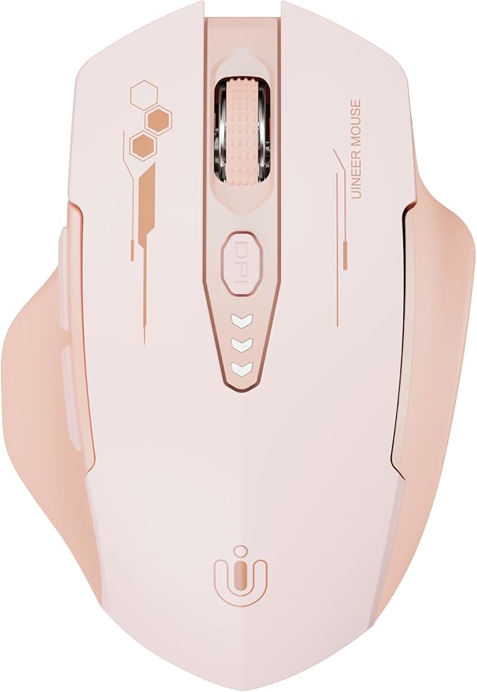 Bluetooth Mouse, Visible Battery Level, Tri-Mode Rechargeable Ergonomic Mouse by UINEER