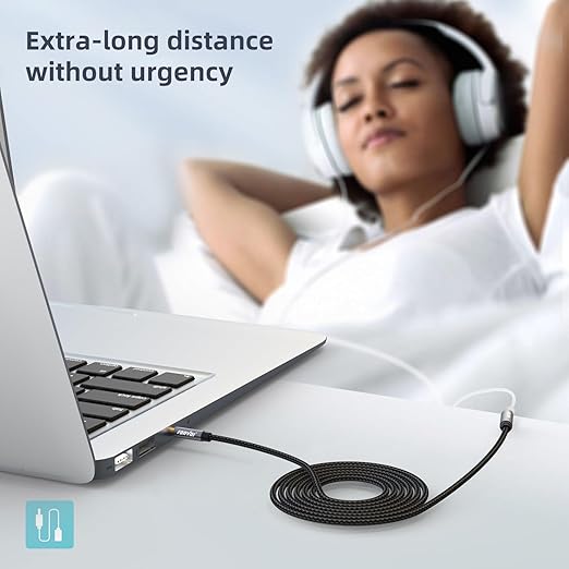 20FT 3.5mm Aux Jack Audio Extension Cable, Male to Female, TRS Headphone - Image 7