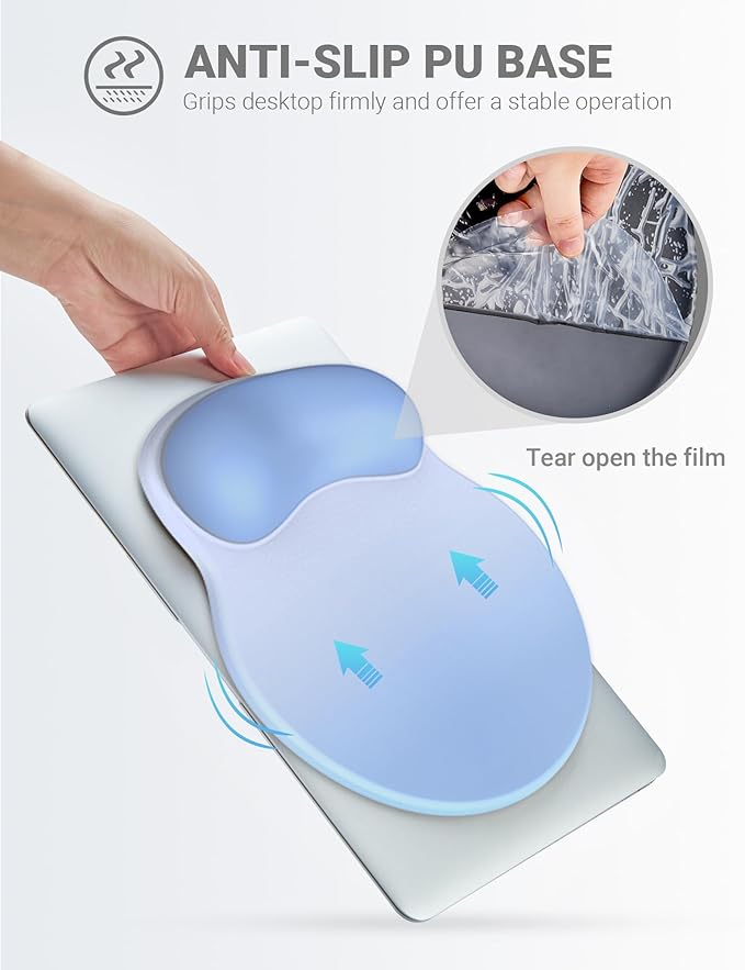Ergonomic Mouse Pad Wrist Support, Comfortable Mouse Pad Wrist Rest, Relieve - Image 6