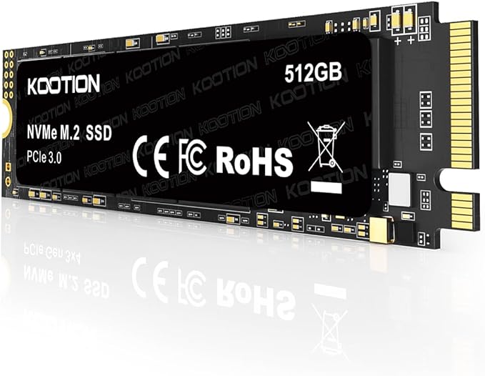 KOOTION 512GB PCIe 3.0 M.2 Internal Solid State Drive PCle 3.0x4 SSD NVMe M.2 by KOOTION