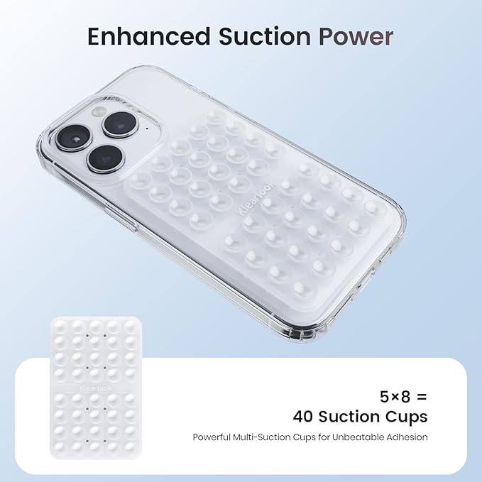 2PCS Silicone Suction Cup Phone Case Mount Double Sided, Hands-Free Phone - Image 3