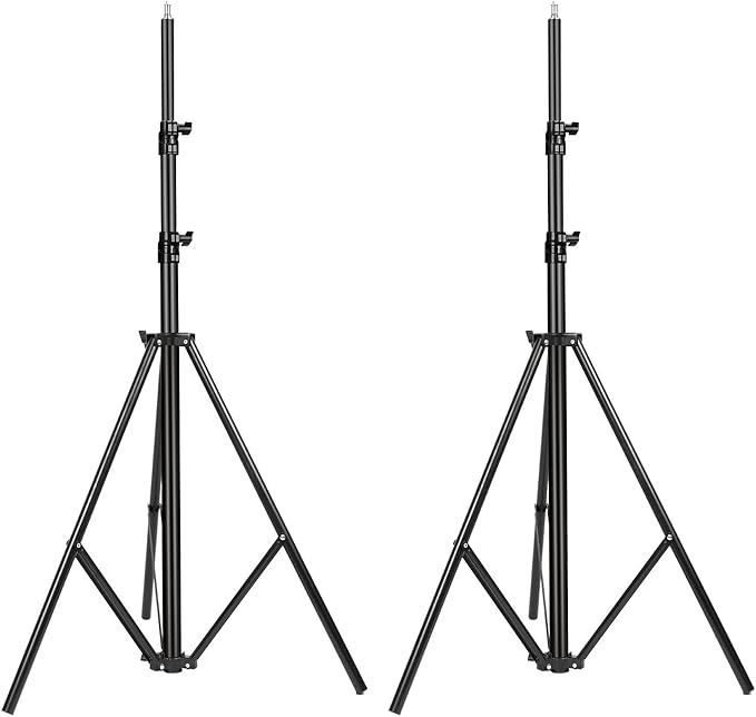 2 Packs Heavy Duty Light Stand 10ft/300cm, Adjustable Air-Cushioned Metal by SUPON