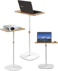 Mobile Standing Desk Height Adjustable Floor Laptop Stand, Computer Cart by Hocoder