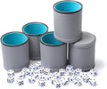 5 Pack PU Leather Dice Cups Velvet Felt-Lined Shaker Cups by RERIVER