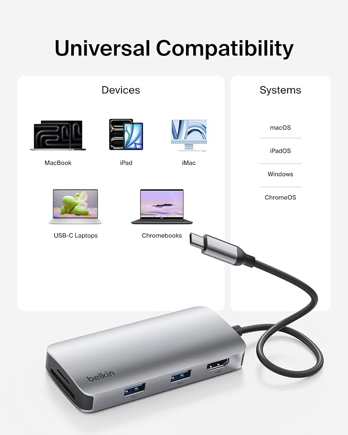 Belkin USB-C Hub, 5-in-1 Multiport Adapter - Image 6