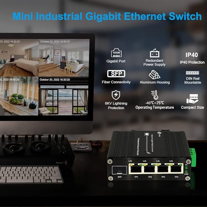 Industrial Gigabit 4-Port Ethernet Switch - Image 4