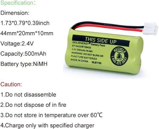 GEILIENERGY BT18433 BT28433 BT184342 BT284342 BT-1011 Battery Compatible - Image 2