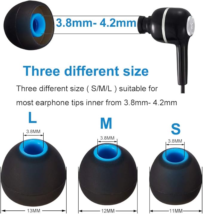 Brandless Earbud Tips Soft Silicone Earbuds Replacement Tips Fit - Image 3