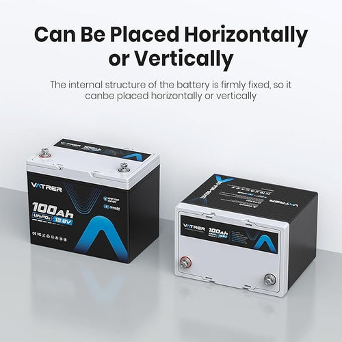 12.8V 100Ah Upgrade Group 24 Lithium LiFePO4 Battery, Built-in 100A BMS - Image 2