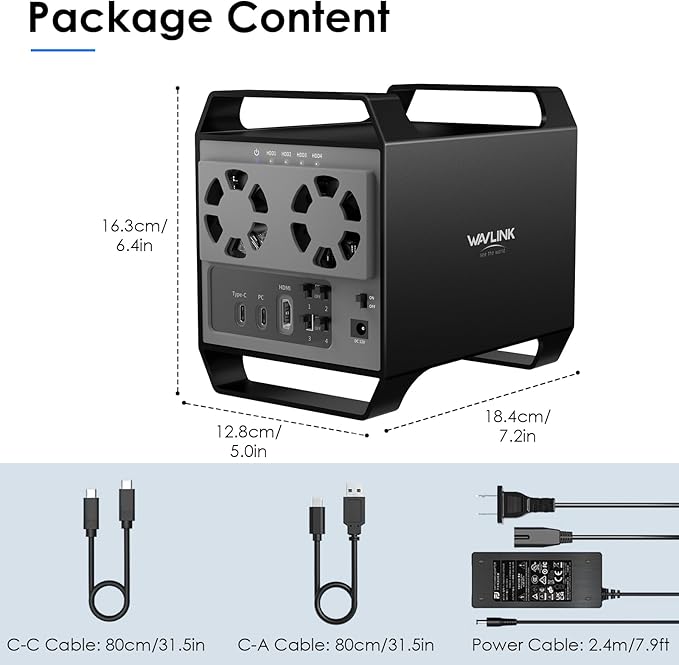 WAVLINK 4-Bay Hard Drive Enclosure - Image 8