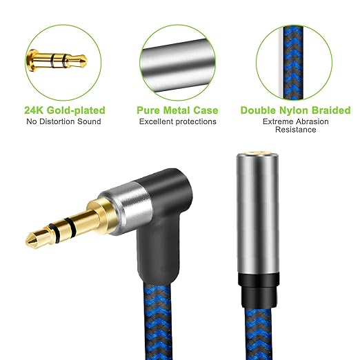 3.5mm Male to Female Extension Stereo Audio Extension Cable 15FT, - Image 3