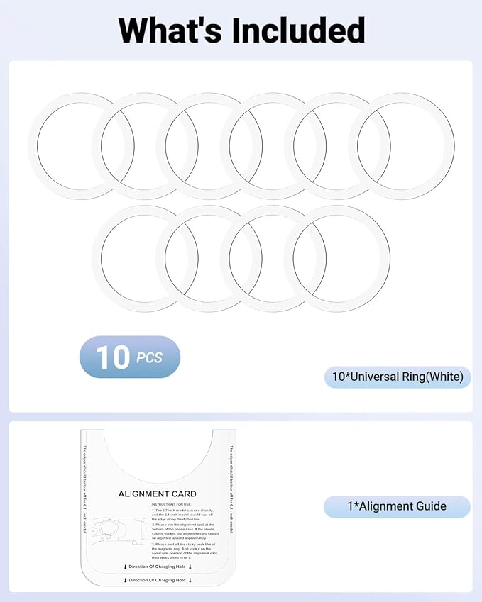 for Magsafe Ring 10PCS-Ultra Thin-Universal Metal Rings Sticker Compatible - Image 7