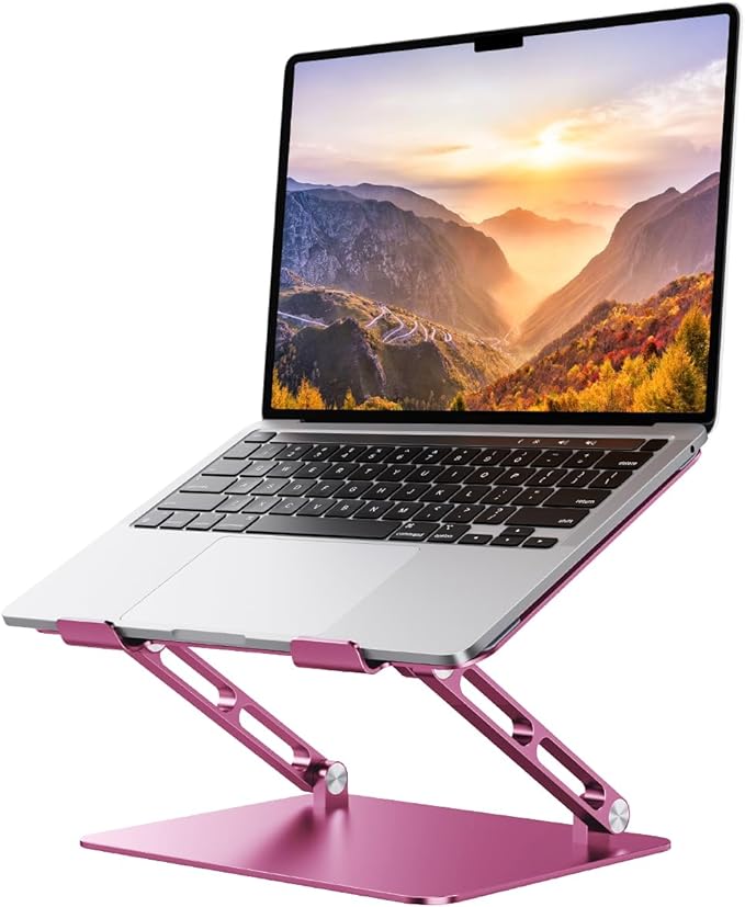 Foldable Aluminum Laptop Stand for 10-17.3" Laptops, Height Adjustable Portable by Orlian