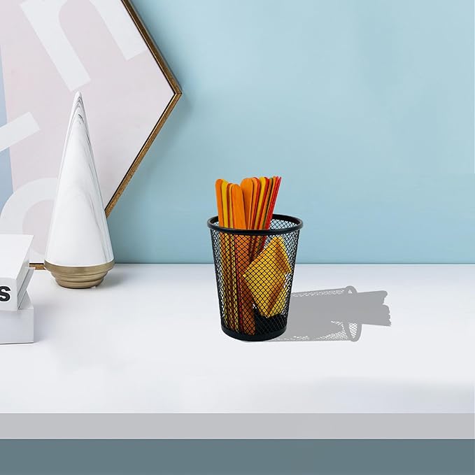Desk Pencil Pen Holder, Wire Mesh Pen Cup Holder - Image 5