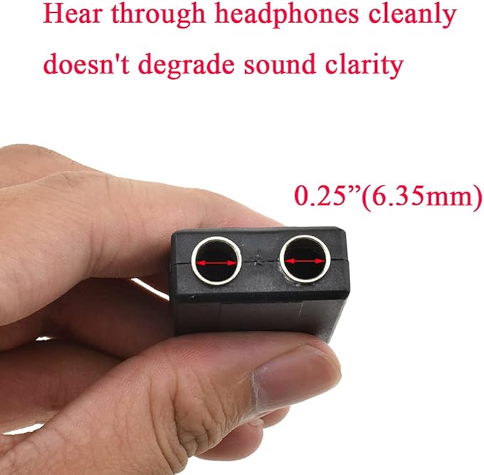 Hahiyo 6.35 M-2x6.35 F-TRS Stereo Plug Interconnect Audio One Male 6.35mm and - Image 3