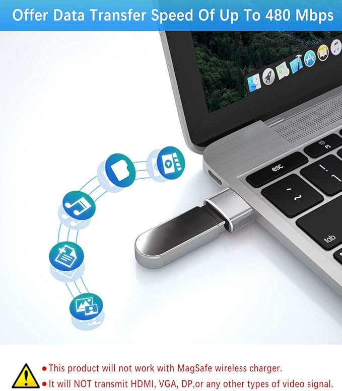 Elebase USB to USB C Adapter&Type C Male to 3.0 Female Adaptor 4PCS, - Image 8