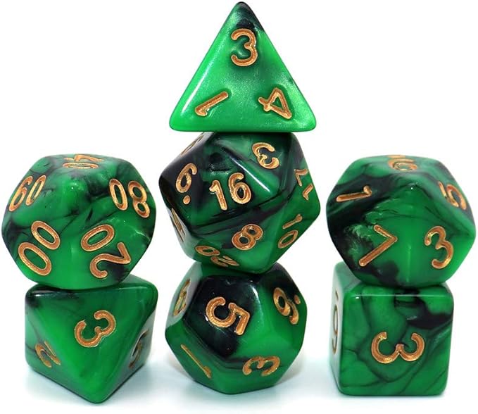 Polyhedral D&D Dice Set-5 Pack Double-Colors Dice Sets Compatible - Image 3