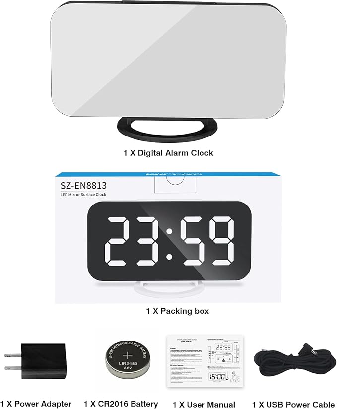 SZELAM LED RGB Digital Alarm Clock, - Image 7