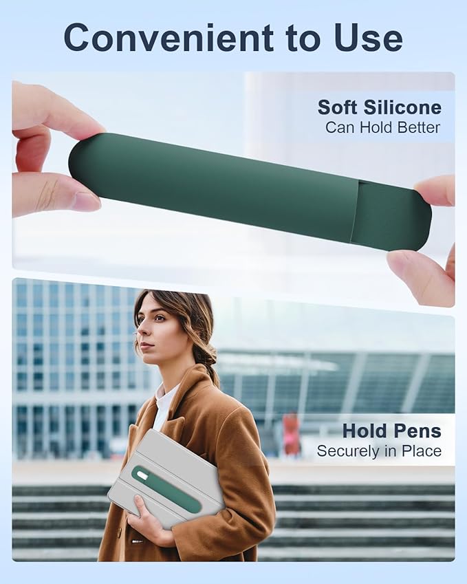 eZAKKA Silicone Pencil Holder For Most Pens, 7.8 inch Self-Adhesive Stick To - Image 5