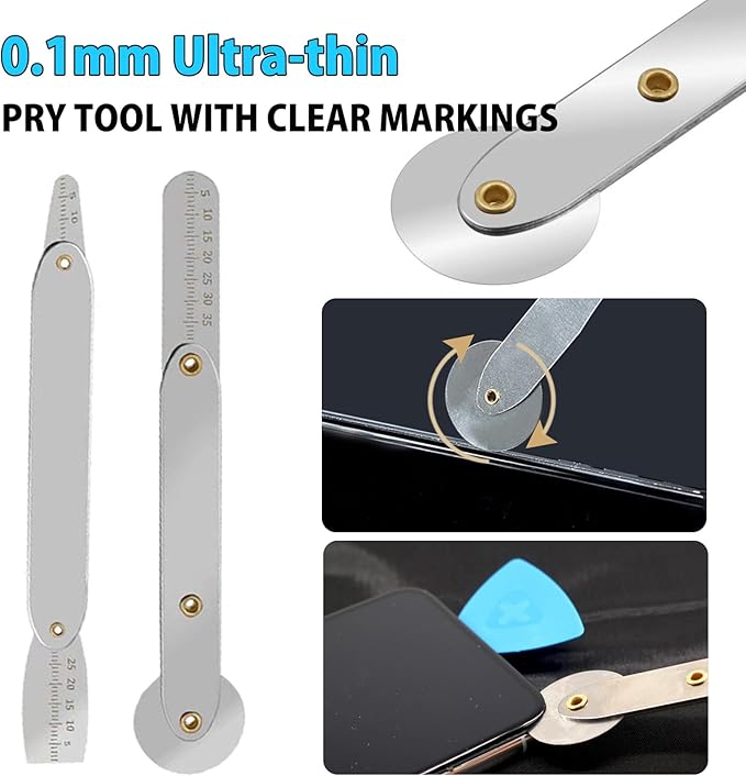 Spudger Pry Tool Kit 8 Piece Opening Tool, Metal Spudger Tool Kit, Ultra-Thin - Image 2