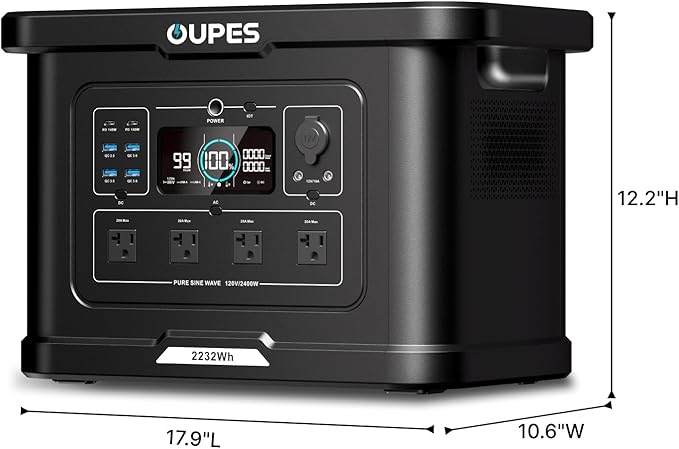 OUPES Exodus 2400 Portable Power Station - 2400W AC Output - Image 6