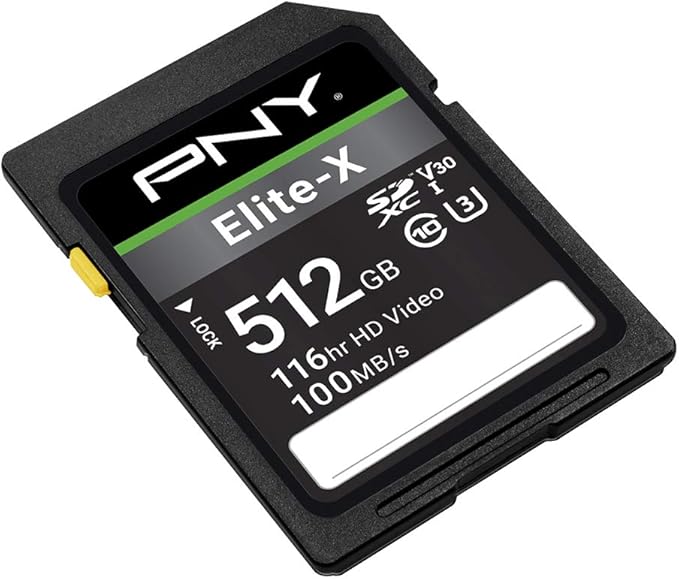 PNY 512GB Elite-X Class 10 U3 V30 SDXC Flash Memory Card - Image 2