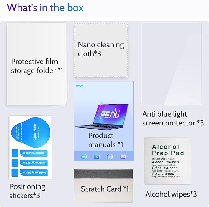 3 Pcs 13.3 Inch Anti Blue Light Screen Protector Compatible - Image 8