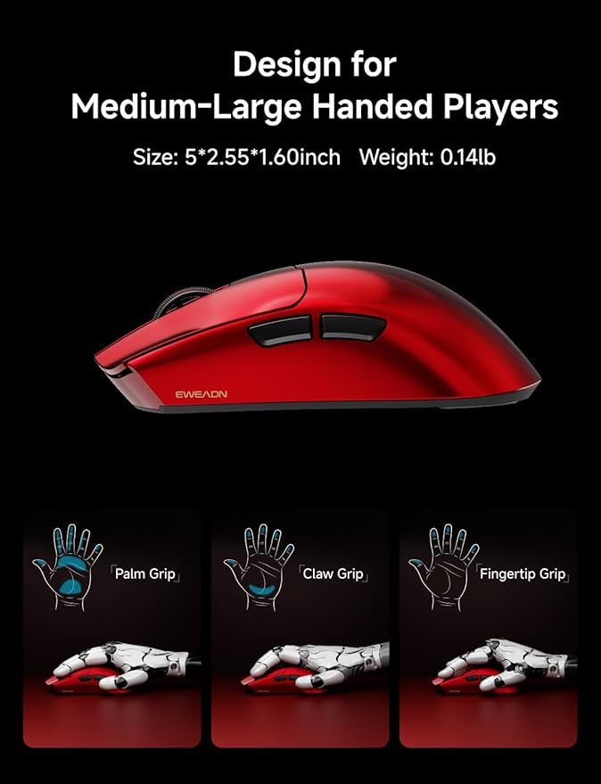 S9 Ultra Wireless Gaming Mouse, 59G Ergonomic Computer Mouse, Triple Modes - Image 6