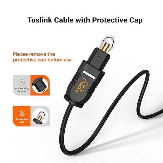 CableCreation Optical Digital Audio Cable, 6FT Slim Fiber Optic Toslink Optical - Image 3