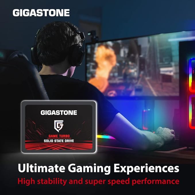Gigastone SATA SSD 128GB 2.5 inch SSD 520MB/s Upgrade Laptop PC Memory and - Image 6
