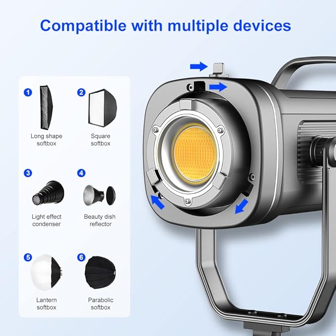 GVM 150W LED Video Light 2700K~7500K Video Light Photography Studio Light Kit - Image 6