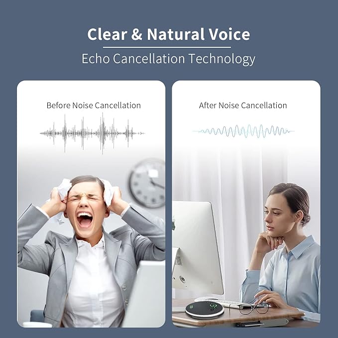 Bluetooth Speakerphone Conference Microphones, Wireless Conference Speaker - Image 4