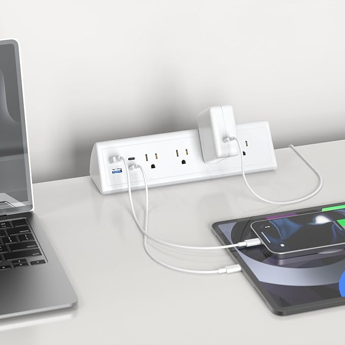 Jgstkcity Desk Clamp Power Strip, 20W Fast Charging Station, Surge Protector - Image 2