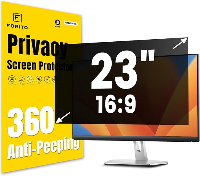 F FORITO 23 Inch 16:9 360°Privacy Screen Protector by FFORITO