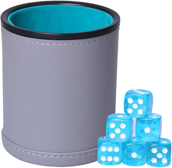 Dice Cup Set PU Leather and Felt-Lined, Quiet Shaking - Image 4