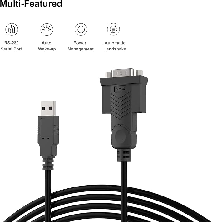 BENFEI USB to Serial Adapter, 6 Feet USB to RS-232 Male DB9 Serial Cable - Image 5
