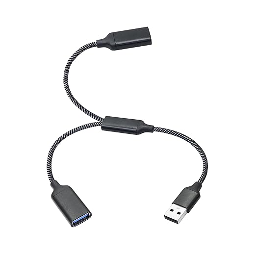 USB Splitter Cable 1FT, USB A Male to Dual USB A Female Y Splitter Adapter 1 in by Unknown