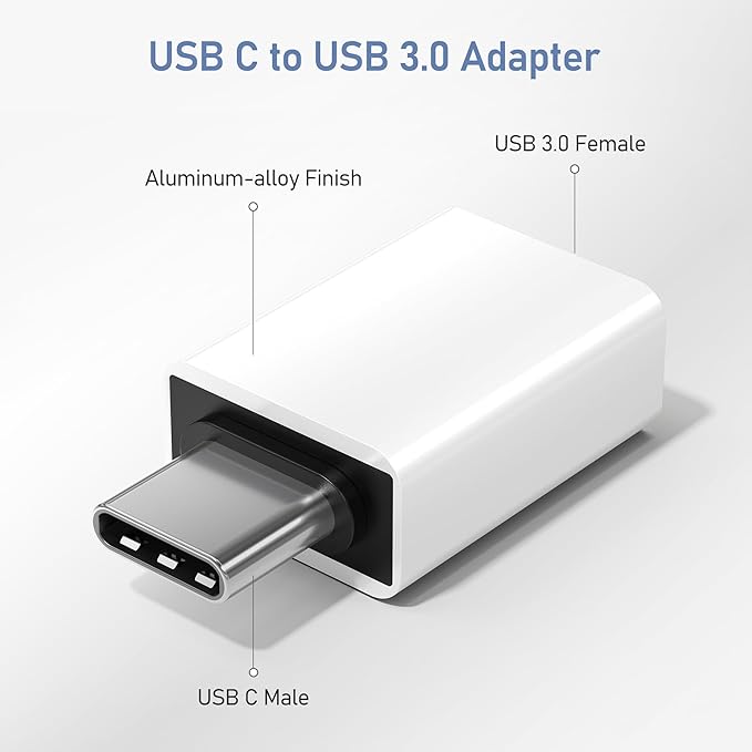 Basesailor USB C to USB Adapter 3Pack, USB C Male to USB A 3.0 Female Adapter - Image 2
