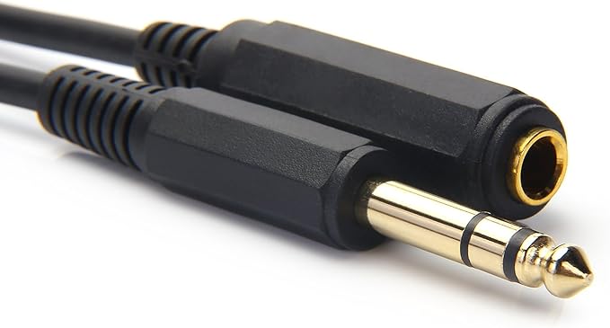Disino 1/4 Inch Male to Female Stereo Extension Cable Gold Plated Quarter inch - Image 4
