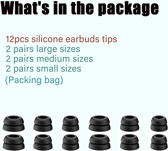 Double Flange Ear Tips for Beats Studio Buds Replacement Earbuds Tips for Beats - Image 7