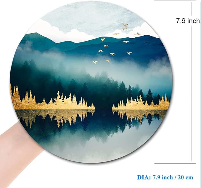 Mouse Pad, Round Personalized Computer Mouse Pads - Image 2