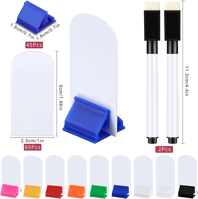 Meetory 112 Pcs Blank Game Board Markers and Game Card Stands - Image 2